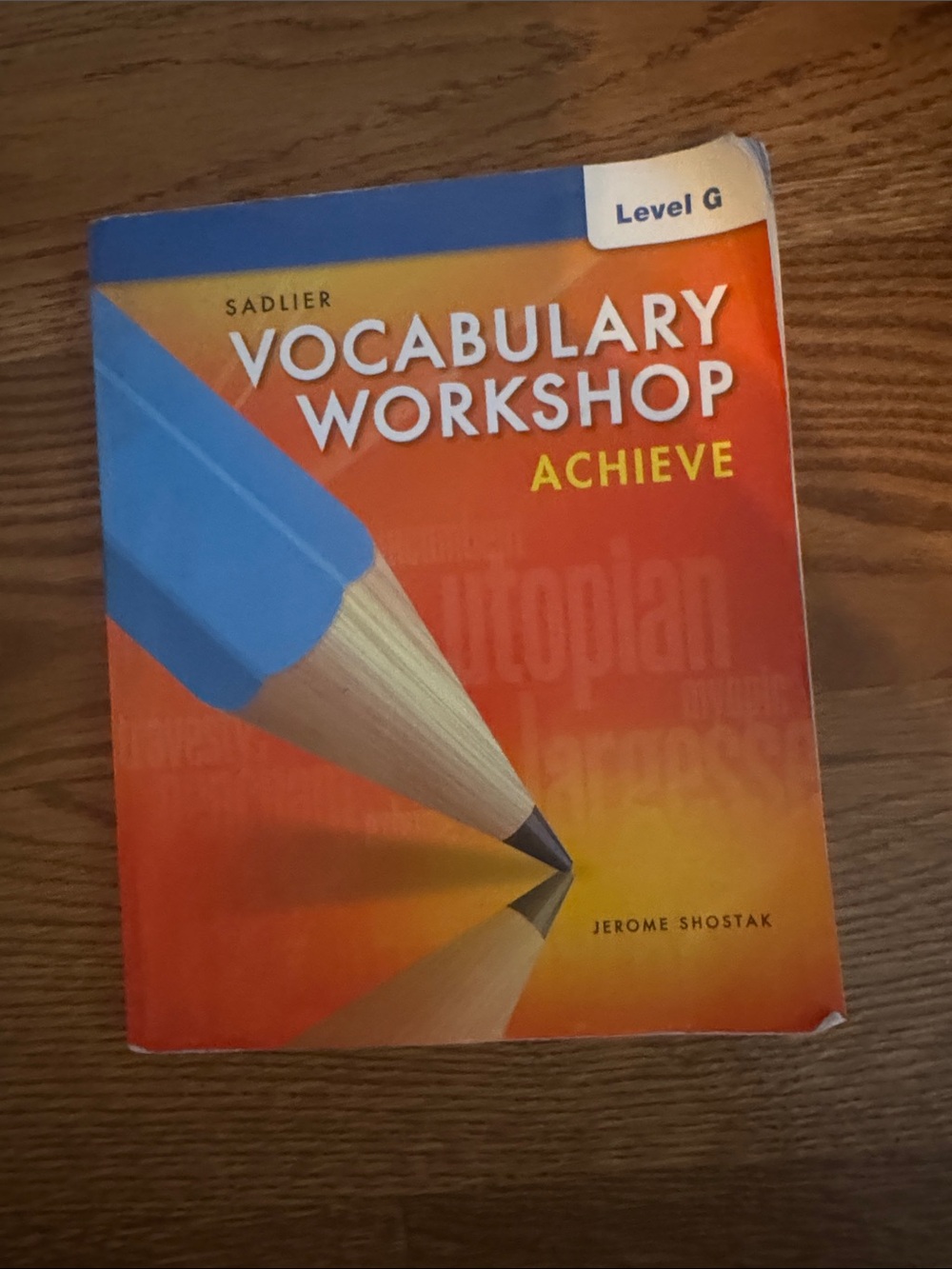 Sadlier Vocabulary Workshop Achieve Level G - Orange & Blue Cover